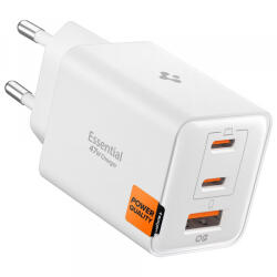 Spigen Incarcator Retea Spigen EE473EU Essential, 47W, 3A, 1 x USB-A - 2 x USB-C, Alb ACH09464 - gsmboutique