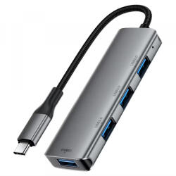 ACEFAST Hub USB-C Acefast J15, 4in1, Gri - gsmboutique