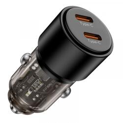 Tech-Protect Incarcator Auto Tech-Protect CC03, 100W, 3.25A, 2 x USB-C, Negru