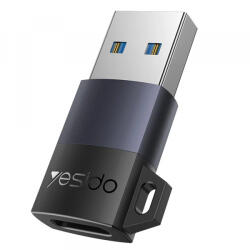 Yesido Adaptor Date si Incarcare USB-C - USB-A Yesido GS34, Gri - gsmboutique