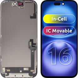 JK Display cu Touchscreen JK pentru Apple iPhone 16, cu Rama, Versiune LCD In-Cell IC Movable, Negru - gsmboutique