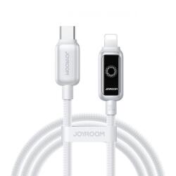 JOYROOM Cablu Date si Incarcare USB-C - Lightning Joyroom S-A55 StarFlight Display, 30W, 1.2m, Alb - gsmboutique