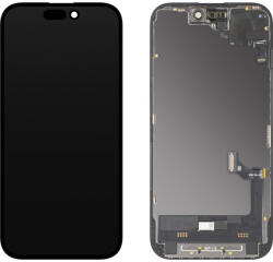 MP Display cu Touchscreen si Senzor Proximitate Lumina MP compatibil cu Apple iPhone 15, cu Rama, Versiune Soft OLED FHD Diagnostic, Negru