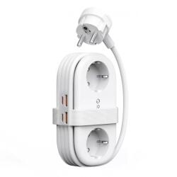 ORICO Prelungitor Orico AP3, 2 x Schuko - 2 x USB-A - 2 x USB-C, Alb