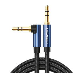 UGREEN Cablu Audio 3.5mm - 3.5mm UGREEN AV112 Angled, 1m, Albastru - gsmboutique