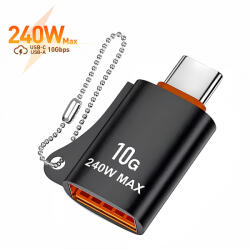Techsuit Adaptor OTG USB-C - USB-A Techsuit A1 HyperPort, Negru Portocaliu - gsmboutique
