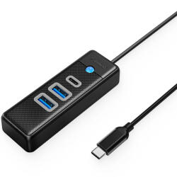 ORICO Hub USB-C Orico PWC2U-C3, 2 x USB-A 3.0 - 1 x USB-C, Negru - gsmboutique