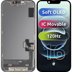 MP Display cu Touchscreen MP compatibil cu Apple iPhone 17e / 16e, cu Rama, Versiune Soft OLED FHD 120Hz IC Movable, Negru - gsmboutique
