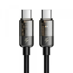 Mcdodo Cablu Date si Incarcare USB-C - USB-C McDodo CA-2840 Auto Power Off, 100W, 1.2m, Negru - gsmboutique