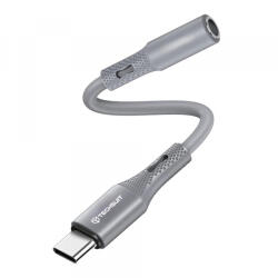 Techsuit Adaptor Audio USB-C - 3.5mm Techsuit AC1 SoundFlex, Gri