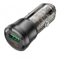 BOROFONE Incarcator Auto Borofone BZ25 Journey, 38W, 3A, 1 x USB-A - 1 x USB-C, Negru - gsmboutique