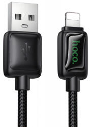 hoco. Cablu Date si Incarcare USB-A - Lightning HOCO U146, 12W, 1.2m, Negru - gsmboutique