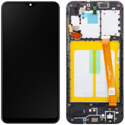 Samsung Display cu Touchscreen Samsung Galaxy A20e A202, cu Rama, Negru, Service Pack GH82-20186A (GH82-20229A)