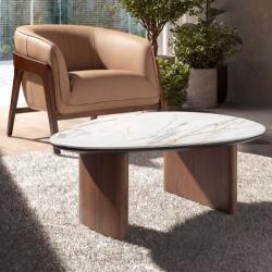 AC Atelier Masuta de cafea Porcelain Marble si lemn furniruit Walnut (AC 2172) Masa de cafea