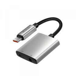 Mcdodo Adaptor Audio USB-C - USB-C / 3.5mm McDodo CA-5050 Wales, Gri