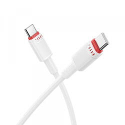 BOROFONE Cablu Date si Incarcare USB-C - USB-C Borofone BX110 Beneficio, 60W, 1m, Alb - gsmboutique