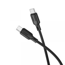 BOROFONE Cablu Date si Incarcare USB-C - USB-C Borofone BX113 Lenny, 60W, 1m, Negru - gsmboutique