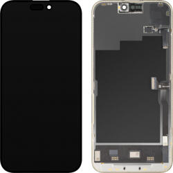 MP Display cu Touchscreen si Senzor Proximitate Lumina MP compatibil cu Apple iPhone 15 Pro Max, cu Rama, Versiune Soft OLED FHD 120Hz Diagnostic, Negru