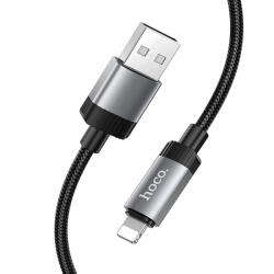 hoco. Cablu Date si Incarcare USB-A - Lightning HOCO X117, 18W, 1m, Negru - gsmboutique