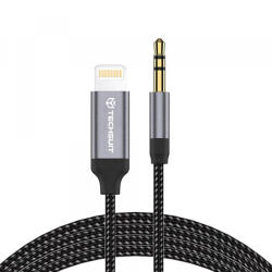 Techsuit Cablu Audio Lightning - 3.5mm Techsuit AC10 SoundShell, 1.5m, Gri