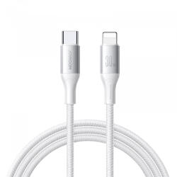 JOYROOM Cablu Date si Incarcare USB-C - Lightning Joyroom S-A28 Flash, 30W, 1m, Alb - gsmboutique