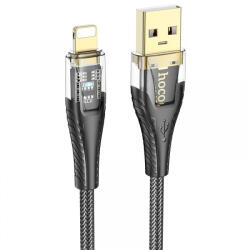 hoco. Cablu Date si Incarcare USB-A - Lightning HOCO U121, 18W, 1.2m, Negru - gsmboutique