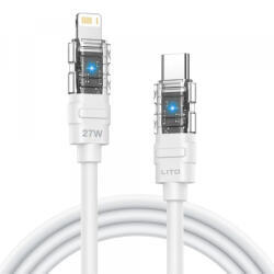 Lito Cablu Date si Incarcare USB-C - Lightning Lito LD05, 27W, 1m, Alb - gsmboutique