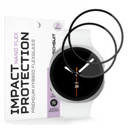 Techsuit Folie Protectie Techsuit Nano Flex pentru Samsung Galaxy Watch8 44mm, Set 2 bucati, Plastic, Neagra - gsmboutique