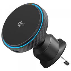 Proove Incarcator Auto Wireless Proove Graphite Circle, 15W, 1.67A, Negru WHGC15010001 - gsmboutique