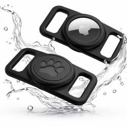 Techsuit Suport Techsuit BuddyGuard DG1 pentru Apple AirTag la Zgarda Animal Companie, Negru - gsmboutique