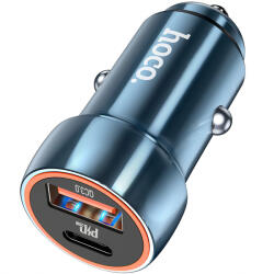 hoco. Incarcator Auto HOCO Z46A, 20W, 3A, 1 x USB-A - 1 x USB-C, Albastru