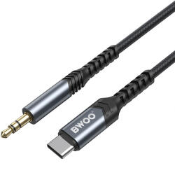 BWOO Cablu Audio USB-C - 3.5mm BWOO BO-AUX066, 1.2m, Negru - gsmboutique