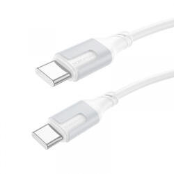 BOROFONE Cablu Date si Incarcare USB-C - USB-C Borofone BX101 Creator, 60W, 1m, Alb - gsmboutique
