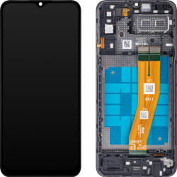 Samsung Display cu Touchscreen Samsung Galaxy A04e A042, cu Rama, Negru, Service Pack GH81-23088A (GH81-23088A)