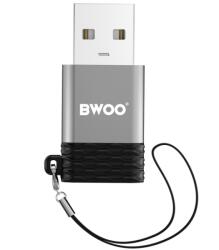 BWOO Adaptor Date si Incarcare USB-C - USB-A BWOO BZ-38, Gri
