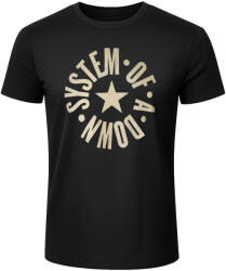 HYBRIS tricou bărbați System Of A Down - Circle Star Logo - Black - HYBRIS - WMX-1-SOAD007-BK