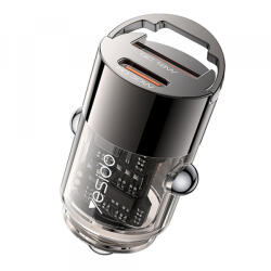 YESIDO Incarcator Auto Yesido Y68, 30W, 3A, 1 x USB-A - 1 x USB-C, Negru - gsmboutique