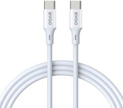 BWOO Cablu Date si Incarcare USB-C - USB-C BWOO BO-X283CC-2M, 60W, 2m, Alb