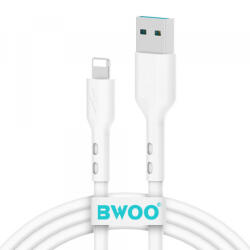 BWOO Cablu Date si Incarcare USB-A - Lightning BWOO X172L, 15W, 1m, Alb - gsmboutique