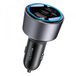 YESIDO Incarcator Auto Yesido Y59, 200W, 5A, 1 x USB-A - 2 x USB-C, Negru - gsmboutique