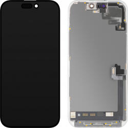 MP Display cu Touchscreen si Senzor Proximitate Lumina MP compatibil cu Apple iPhone 17, cu Rama, Versiune Soft OLED FHD 120Hz Diagnostic, Negru