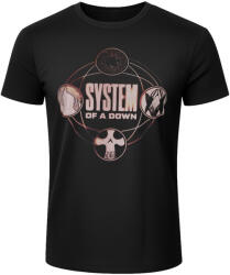 HYBRIS tricou bărbați System Of A Down - Tech Circles - Black - HYBRIS - WMX-1-SOAD008-BK