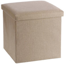 AdTrend Taburet cu spatiu depozitare, pliabil, textil maro 38 x 38 x 38 cm (126904C)