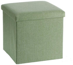 AdTrend Taburet cu spatiu depozitare, pliabil, textil verde 38 x 38 x 38 cm (126904B)