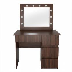 Artool Masa de toaleta/machiaj, Irina, wenge, cu oglinda si LED-uri, 94x43x141 cm (143776)