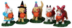  Lemax trick or treating dogs s/5 Spooky Town 2015