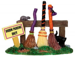  Lemax broom parking rack Spooky Town 2014