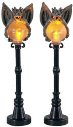  Lemax gargoyle lamp post s/2 Spooky Town 2021
