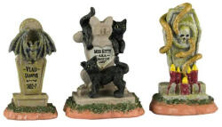  Lemax spooky town headstones s/3 Spooky Town 2024