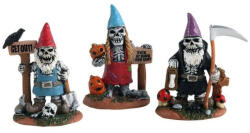  Lemax skeleton garden gnomes, set of 3 Spooky Town 2021